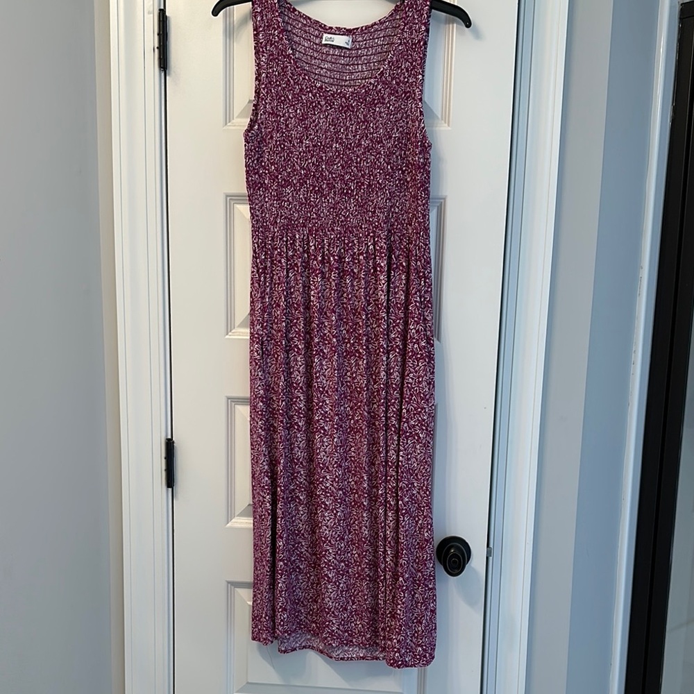 Croft & Barrow Pink Sleeveless Pleated Midi Dress